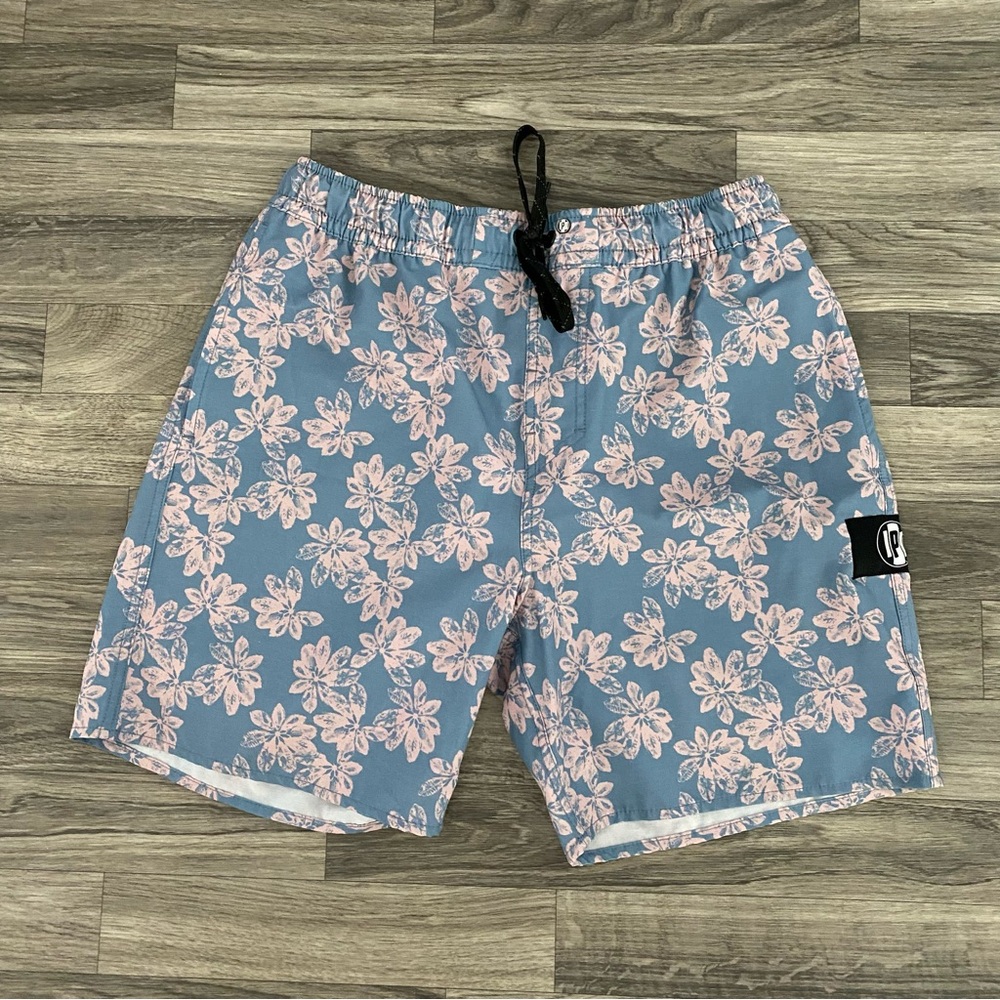 IPD Mens swim trunks small floral patterned boardshorts